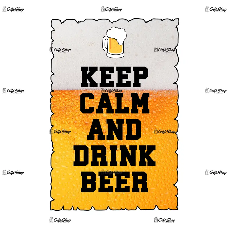Mgs078-magnet frigider-keep calm and drink beer